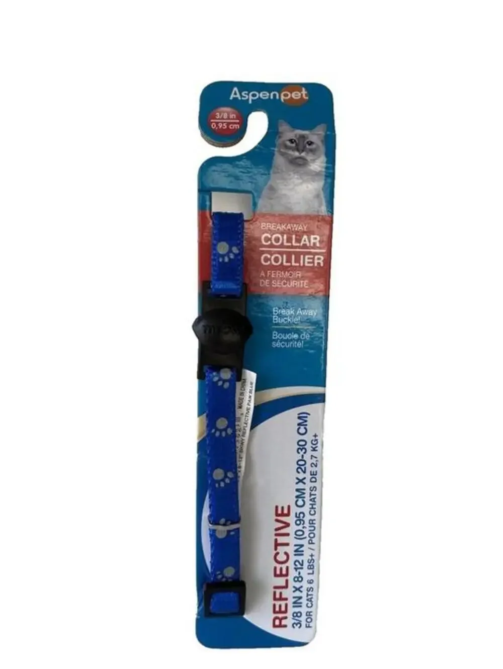 Adjustable Reflective Blue Cat Collar Safety Kit Brand New